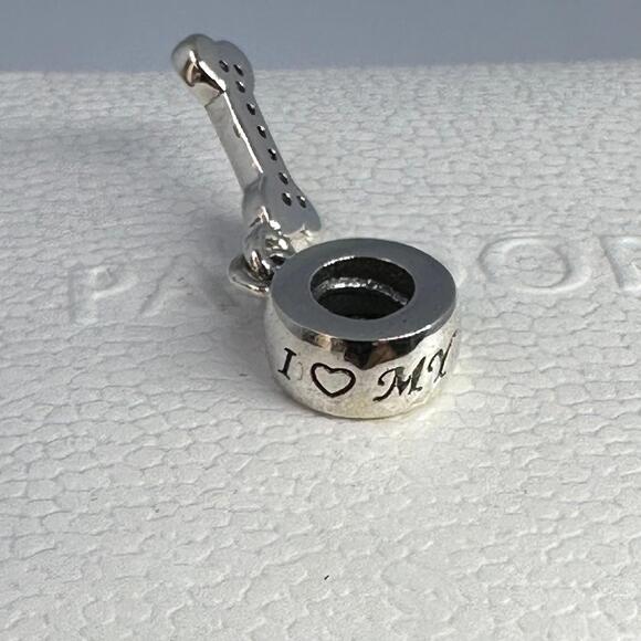 Authentic Pandora I Love My Dog Bone 925 Ale Silver Charm #242 - Picture 4 of 7